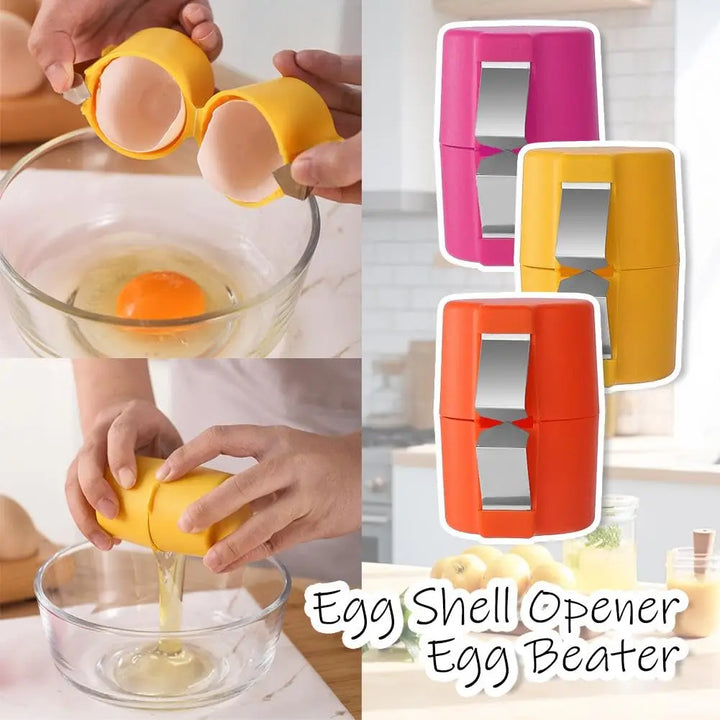 1/2pcs Handheld Egg Cracker Shell Opener Multifunctional Raw Egg Cutter and Separator Essential Kitchen Gadget for Cooking